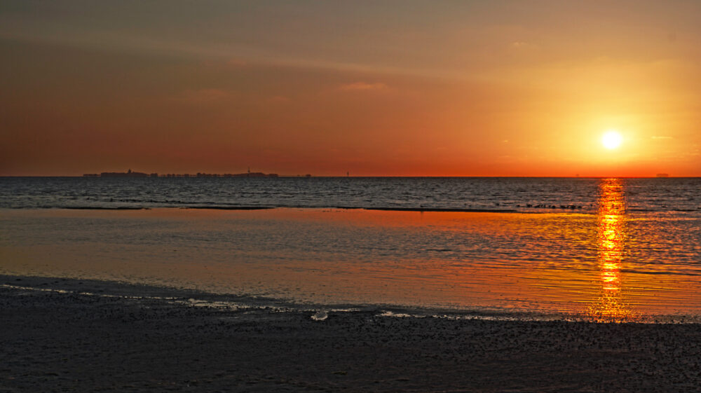 Ferienwohnung Duhnen Sonnenuntergang Cuxhaven